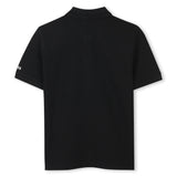 Black Short Sleeve Block Polo