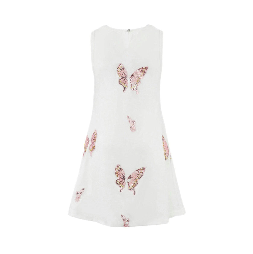 Sequin Butterfly Velour Dress