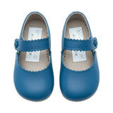 Emma British Pre-Walker Baby Shoes - Cornflower Blue