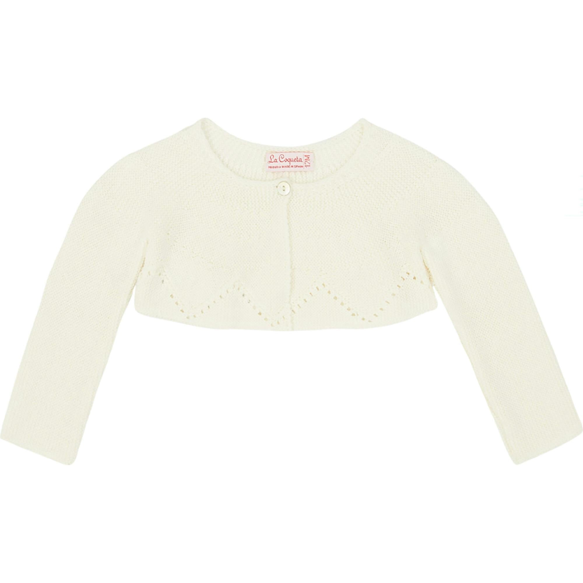 Ivory Linda Ceremony Baby Girl Cardigan