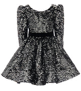 Black Merribrook Sequin Bow Dress