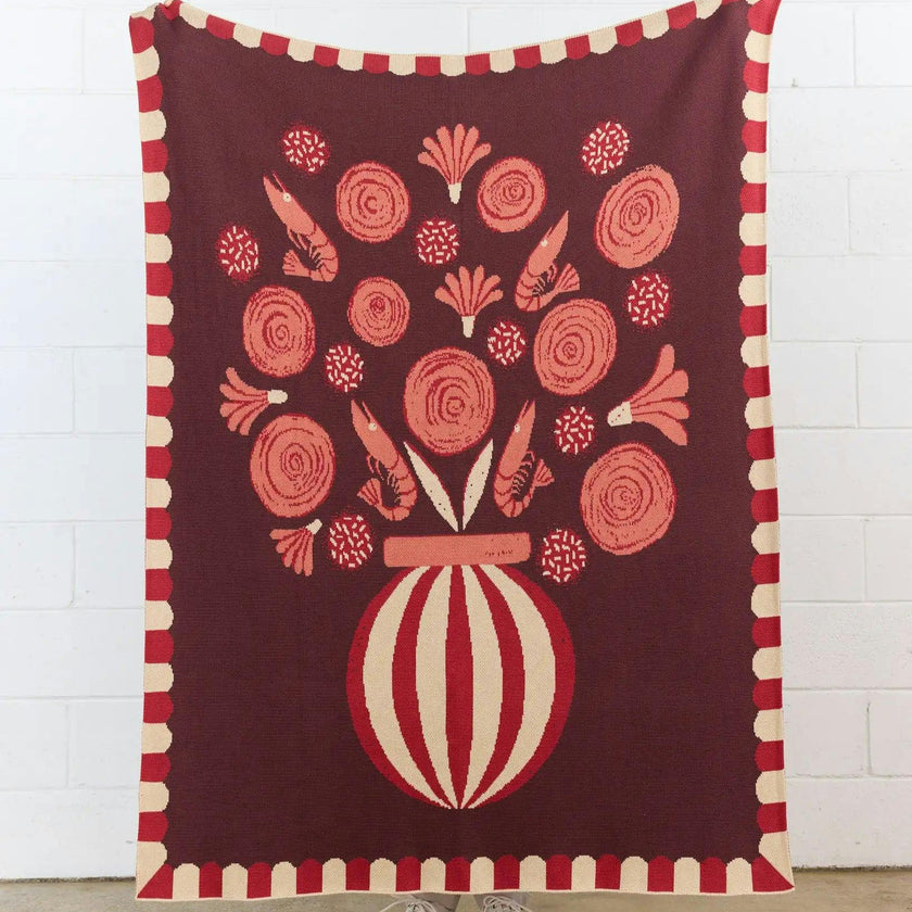 Le Bouquet Knit Blanket