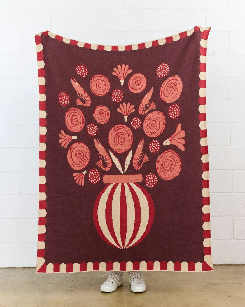 Le Bouquet Knit Blanket