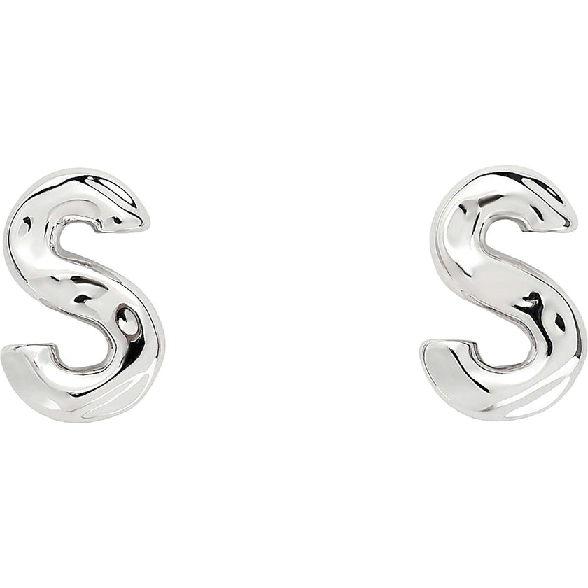 Monogram Studs in Silver