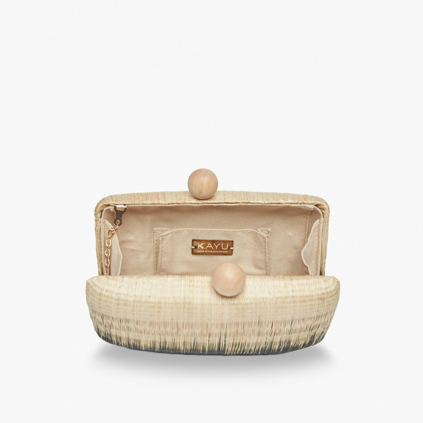Akna Clutch, Black Ombre