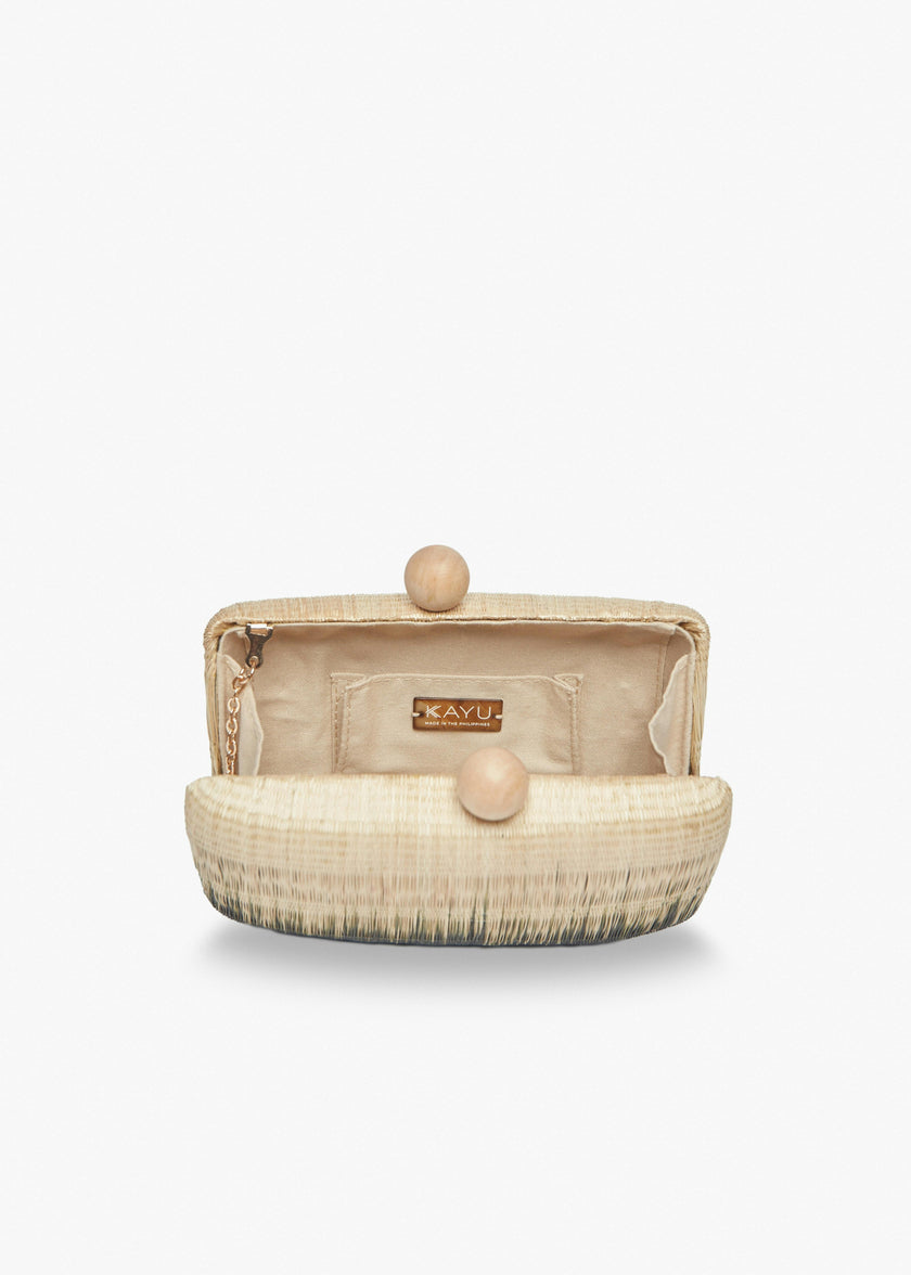 Akna Clutch, Black Ombre