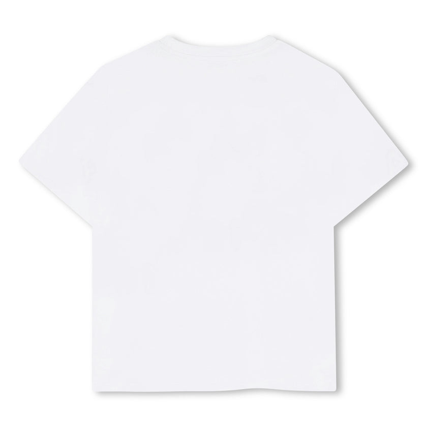 White Paris Embroidered Logo Tee