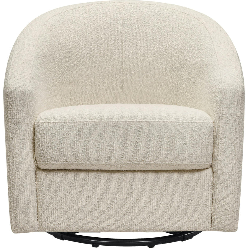 Madison Swivel Glider in Ivory Boucle