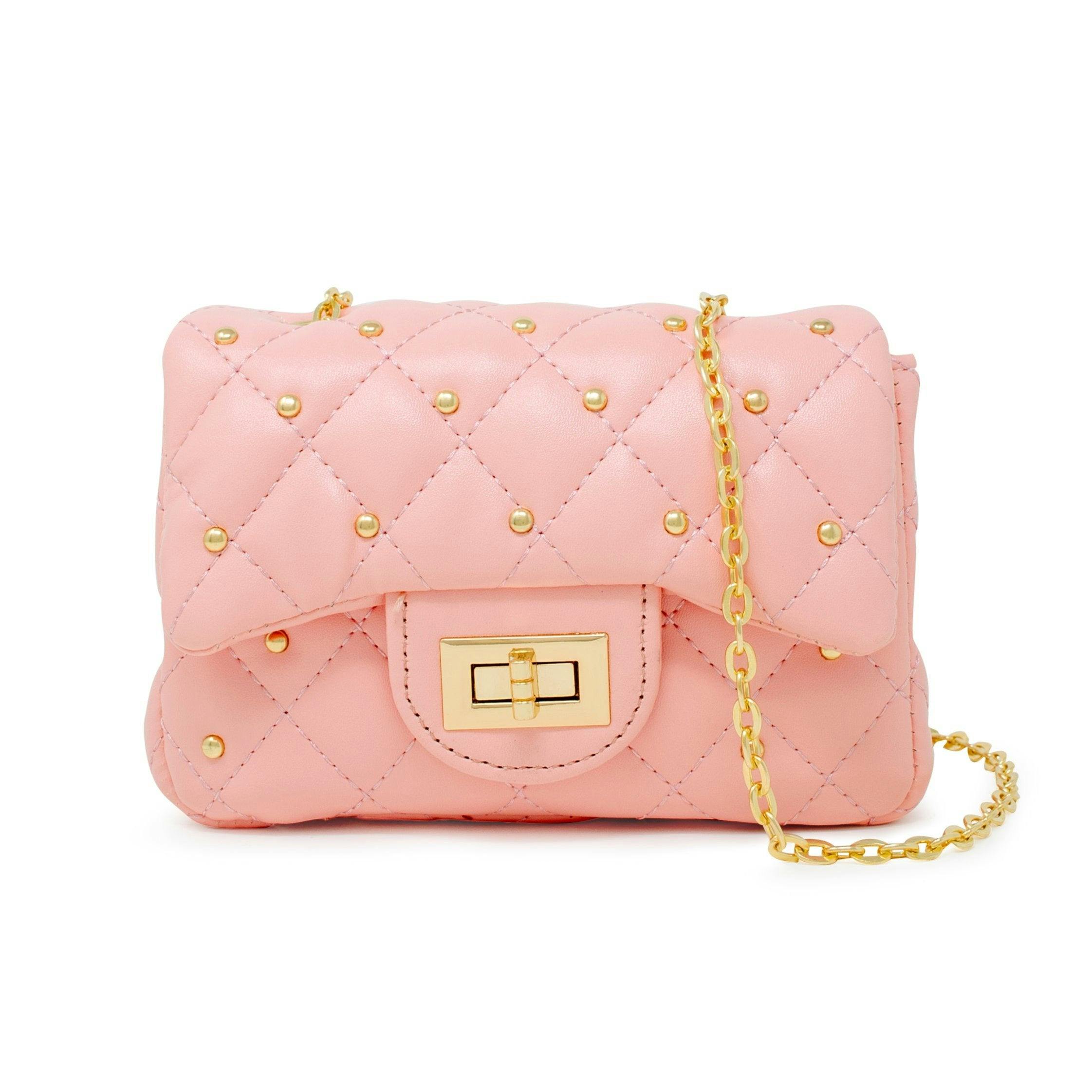 Classic Quilted Stud Flap Mini Handbag