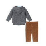 Infant 3-Piece Hooded Cardigan & Cord Set