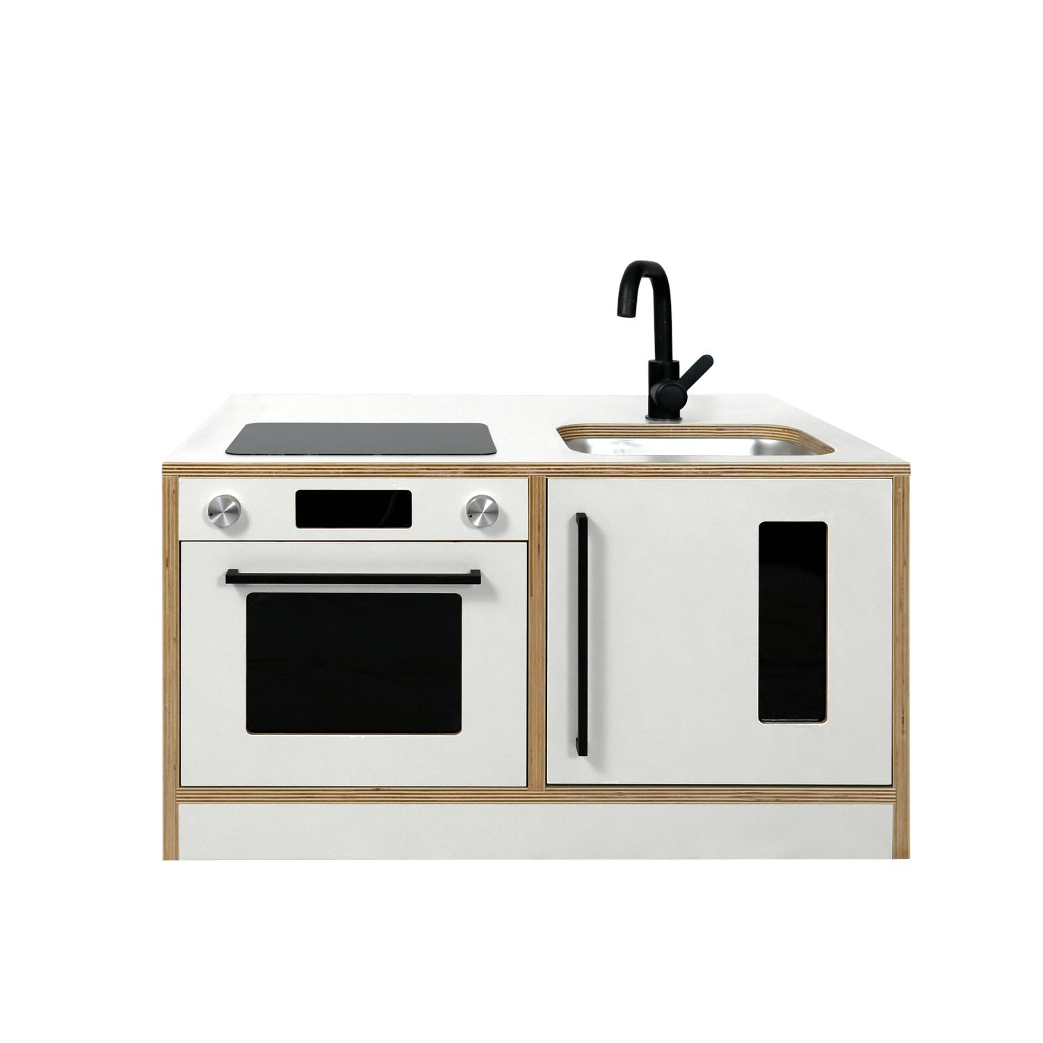 Kitchenette Mini – White & Oak Pretend Play Station