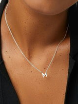 Silver Initial Necklace - Letter Necklace