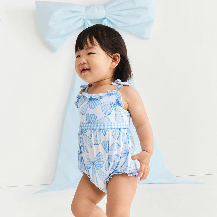 Edda Sleeveless Bow Bubble Romper