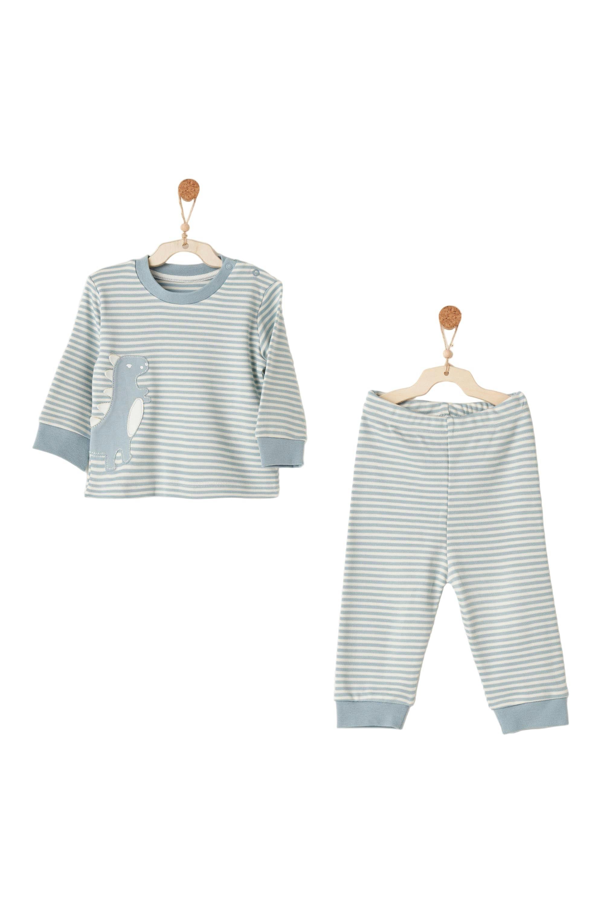 Dino Stripe PJ Set