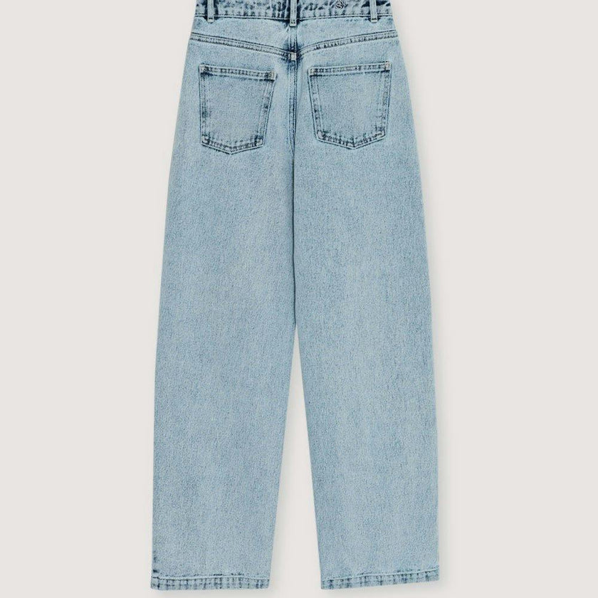 TNS Pleat Denim Woman Pant Bleach Denim