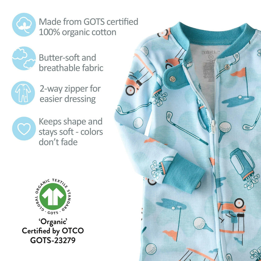 SHAWN Snug-fit Footless Baby Pajamas for Boys & Girls
