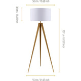 Romanza 61.81" Postmodern Tripod Floor Lamp with Drum Shade