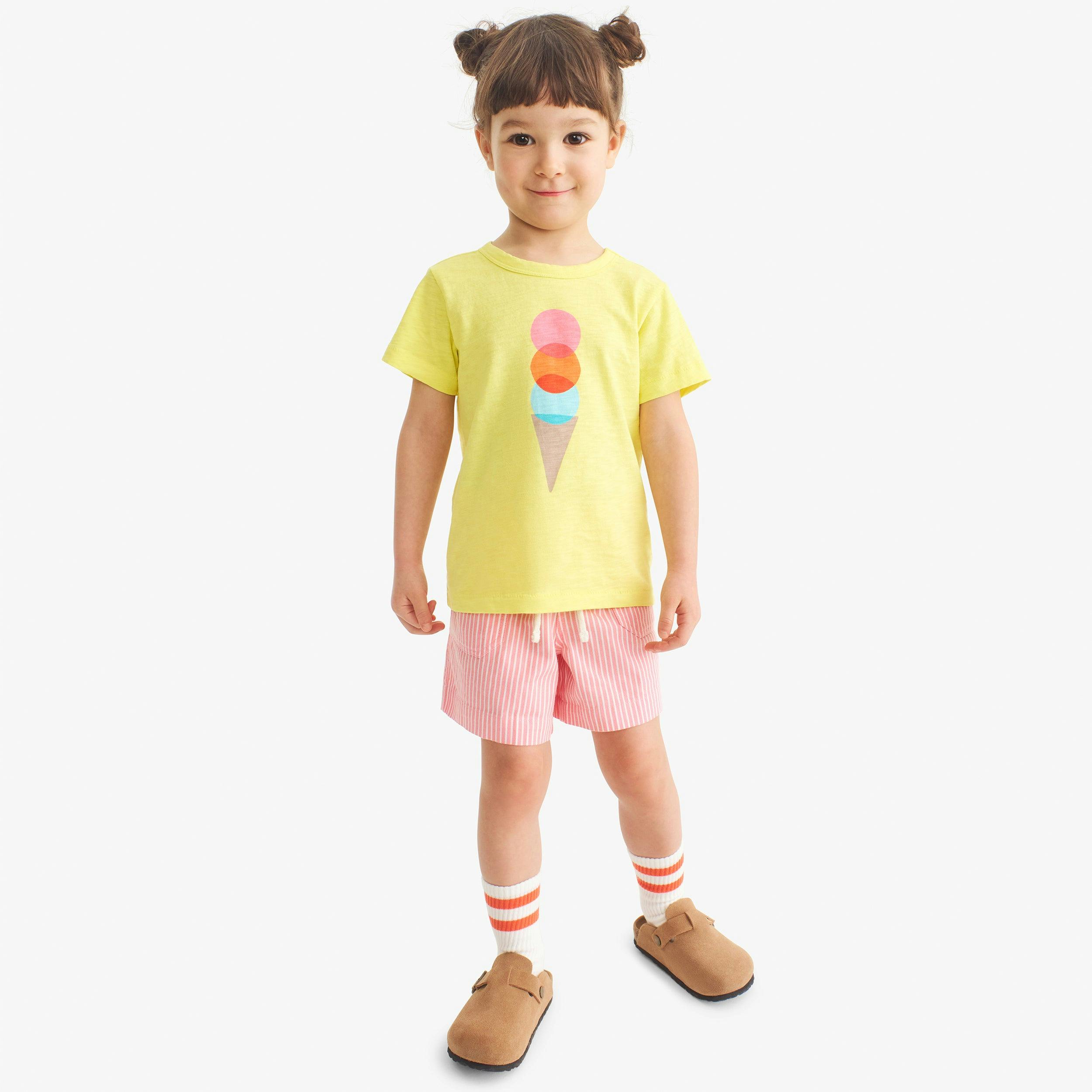 Clearance kids stretch chino short in boardwalk stripe
