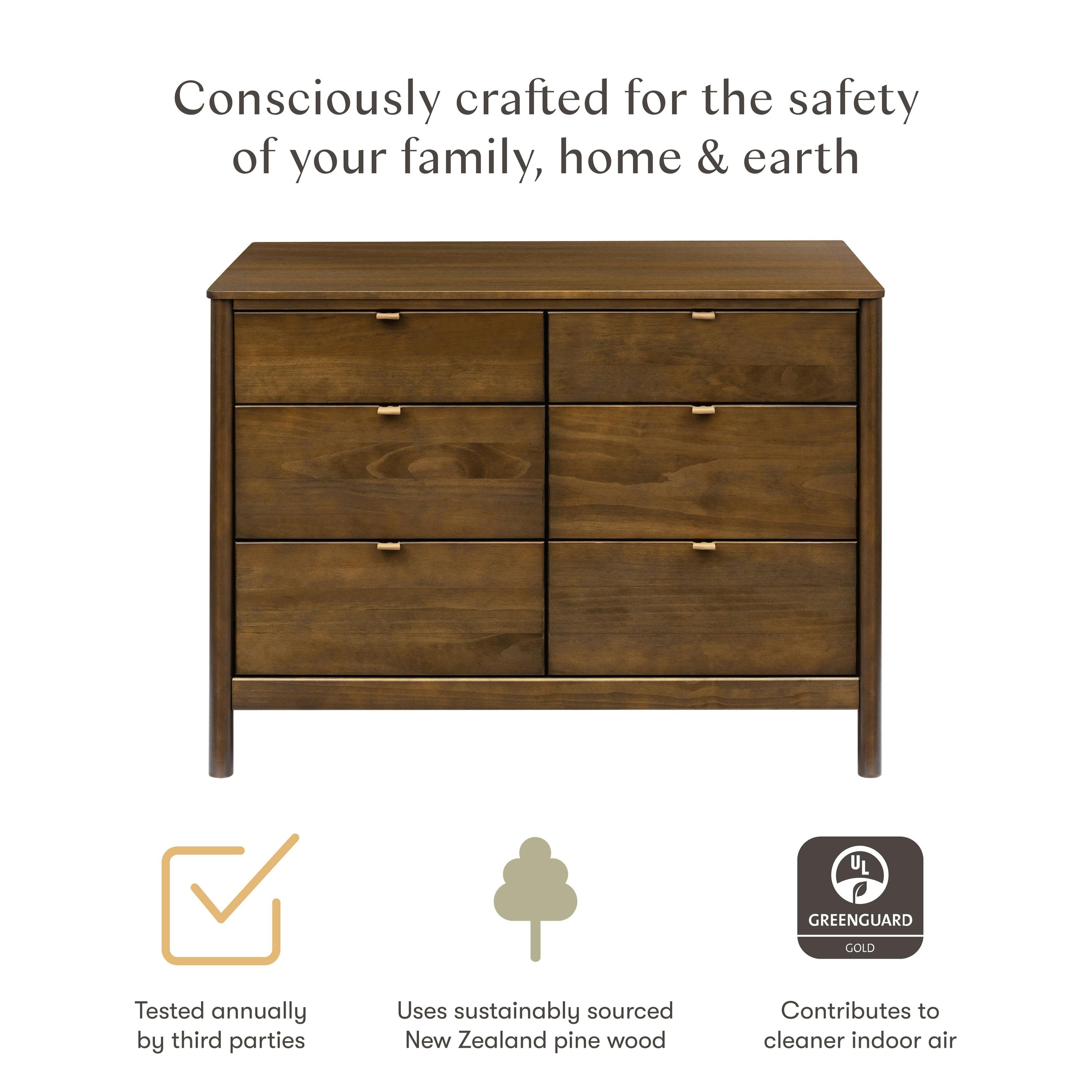 Bondi 6-Drawer Assembled Dresser (48