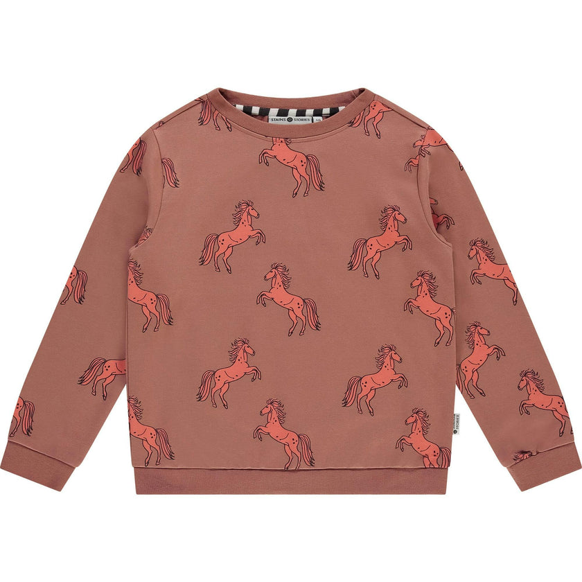 All Over Print Crew Neck Pullover Sweatshirt