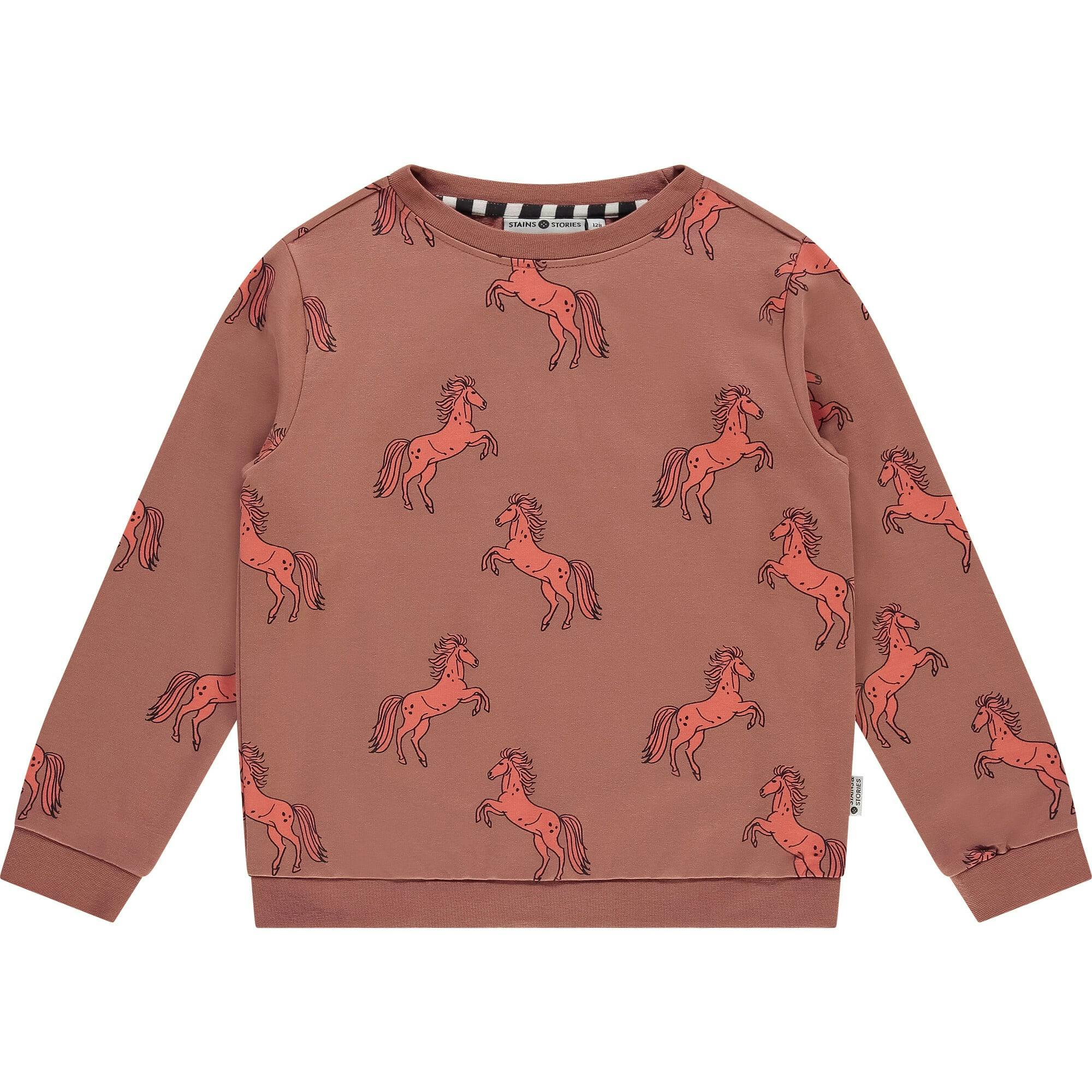 All Over Print Crew Neck Pullover Sweatshirt