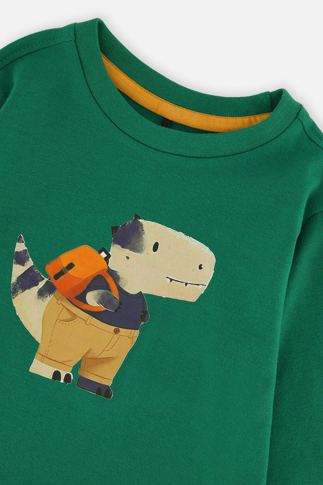 Baby Long Sleeve Organic Cotton T-Shirt Green