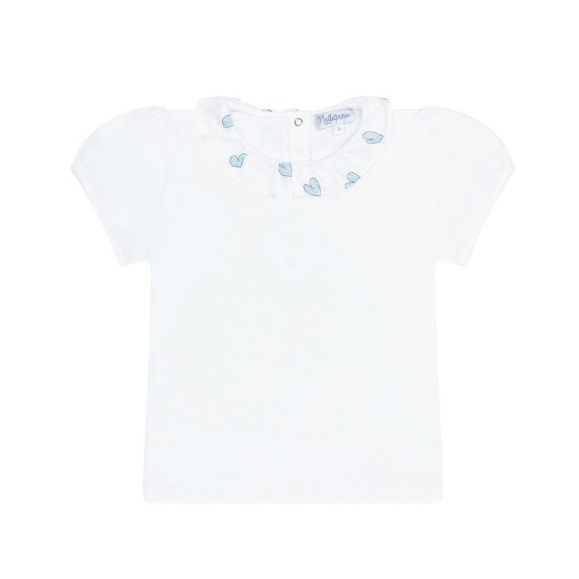 Blue Heart Print Tee