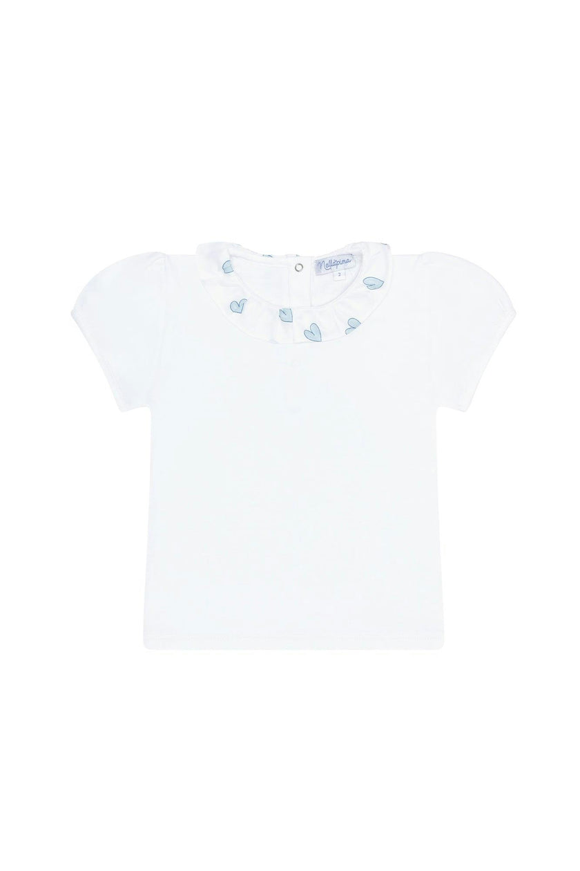 Blue Heart Print Tee
