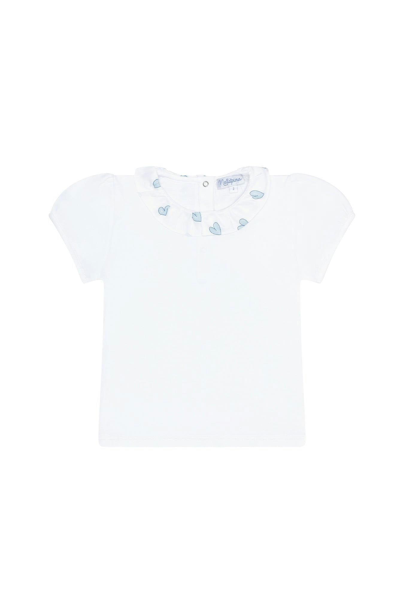 Blue Heart Print Tee