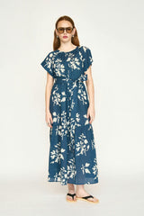Vienna Maxi Dress in Navy Fig