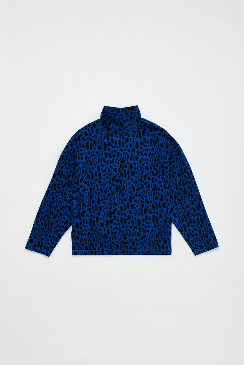 ANIMAL PRINT TURTLE T-SHIRT BLUE
