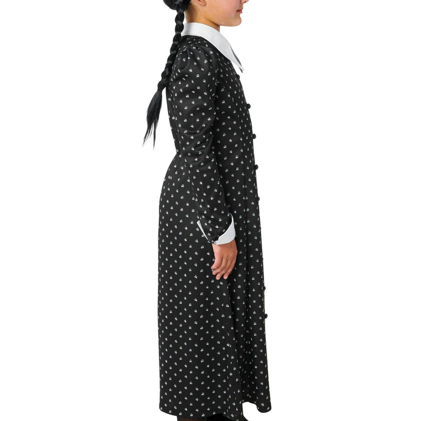 Girls' Polka Dot Wednesday Addams Dress