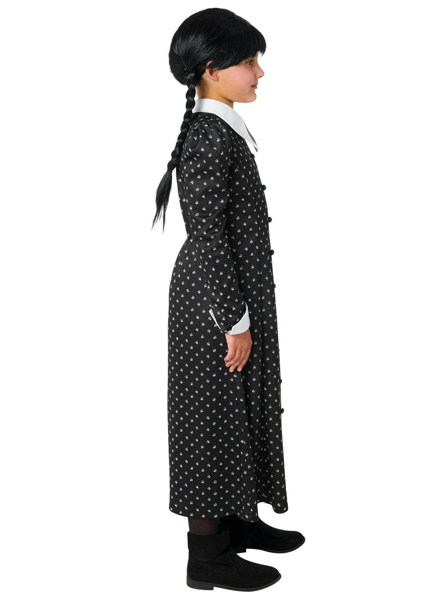 Girls' Polka Dot Wednesday Addams Dress