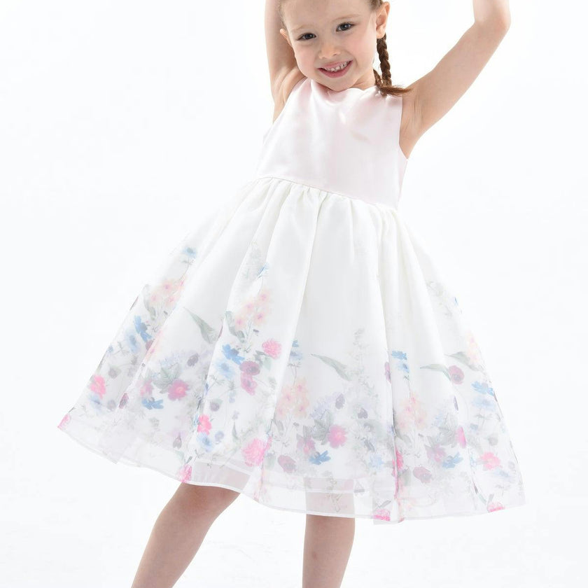 Pink Mabel Floral Garden Organza Dress