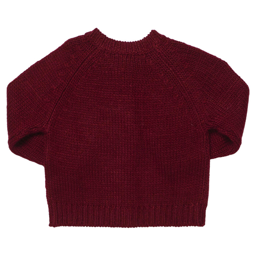 Girls Blossom Sweater - Pink Flower Embroidery