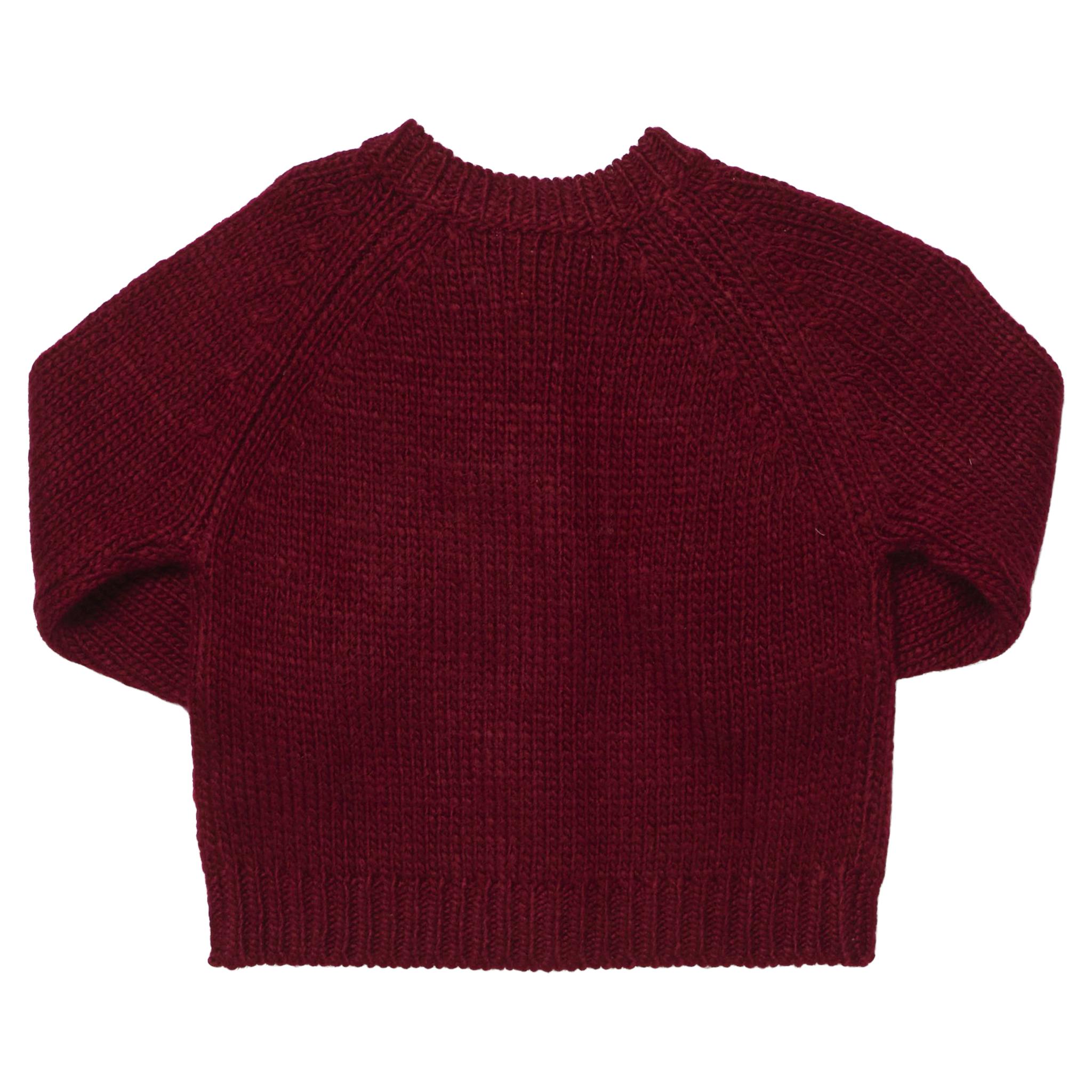 Girls Blossom Sweater - Pink Flower Embroidery