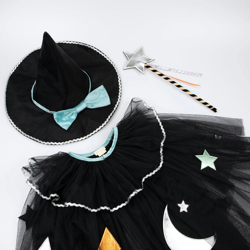 Tulle Appliqué Witch Cape