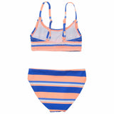 Reversible Sustainable Spaghetti Strap Smocked Top Bikini