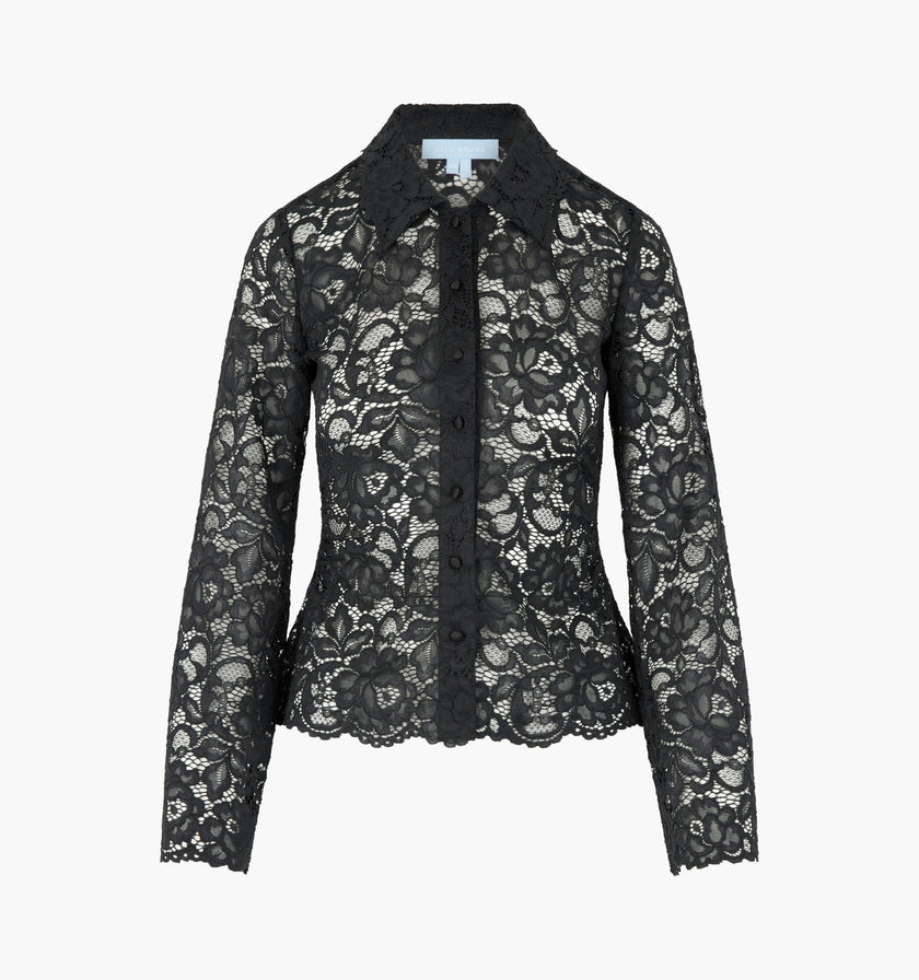 The Jules Top - Black Stretch Lace