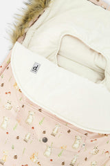 Bunting Bag For Car Seats & Strollers Pink Animal Print