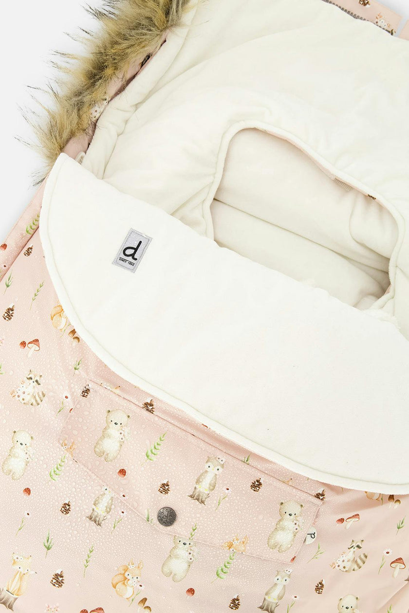 Bunting Bag For Car Seats & Strollers Pink Animal Print