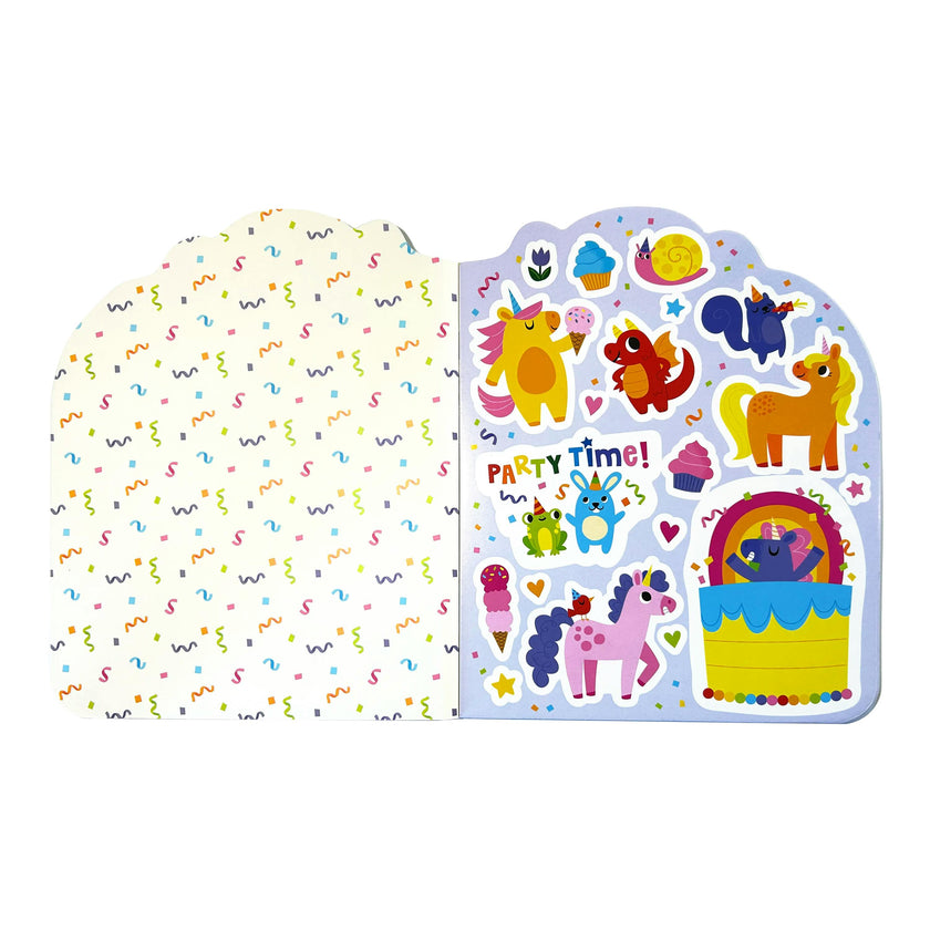 Playful Pages Activity Book - Games Coloring Stickers - Unicorn Party!