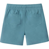 Boys Textured Linen Blend Shorts | Teal
