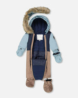 One-Piece Baby Play Snowsuit Designed for Car Seat