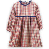 Toddler Long Sleeves Dress with Lace Trim
