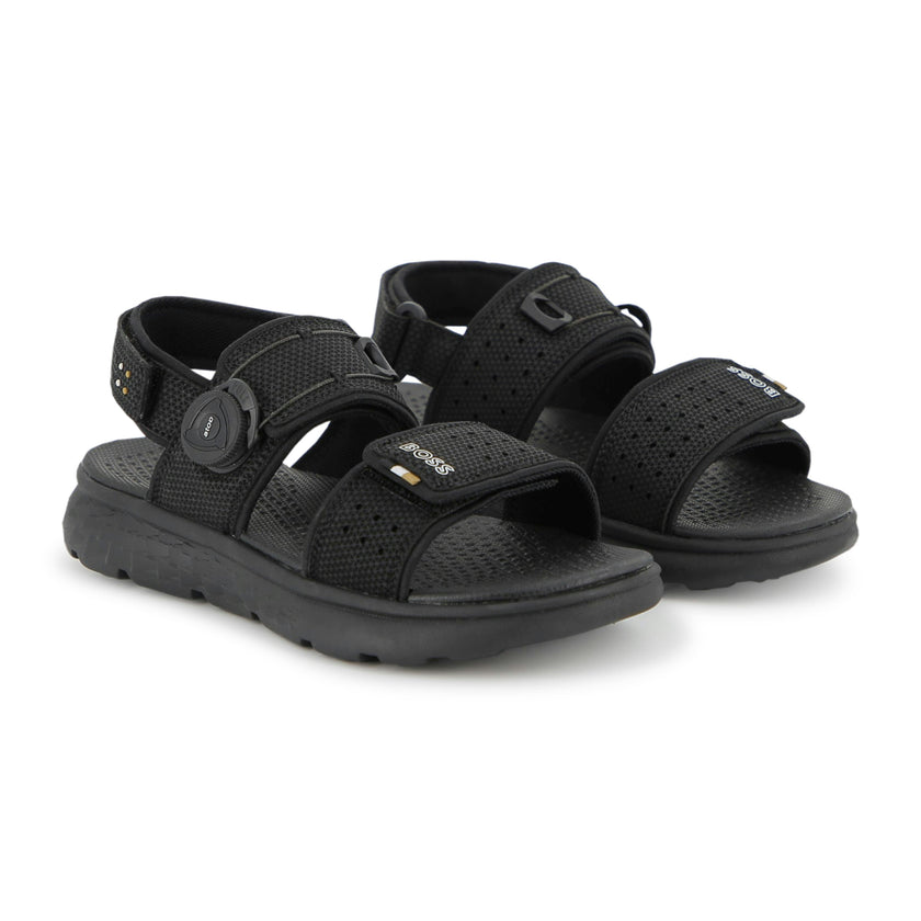Black BOSS Sport Sandals