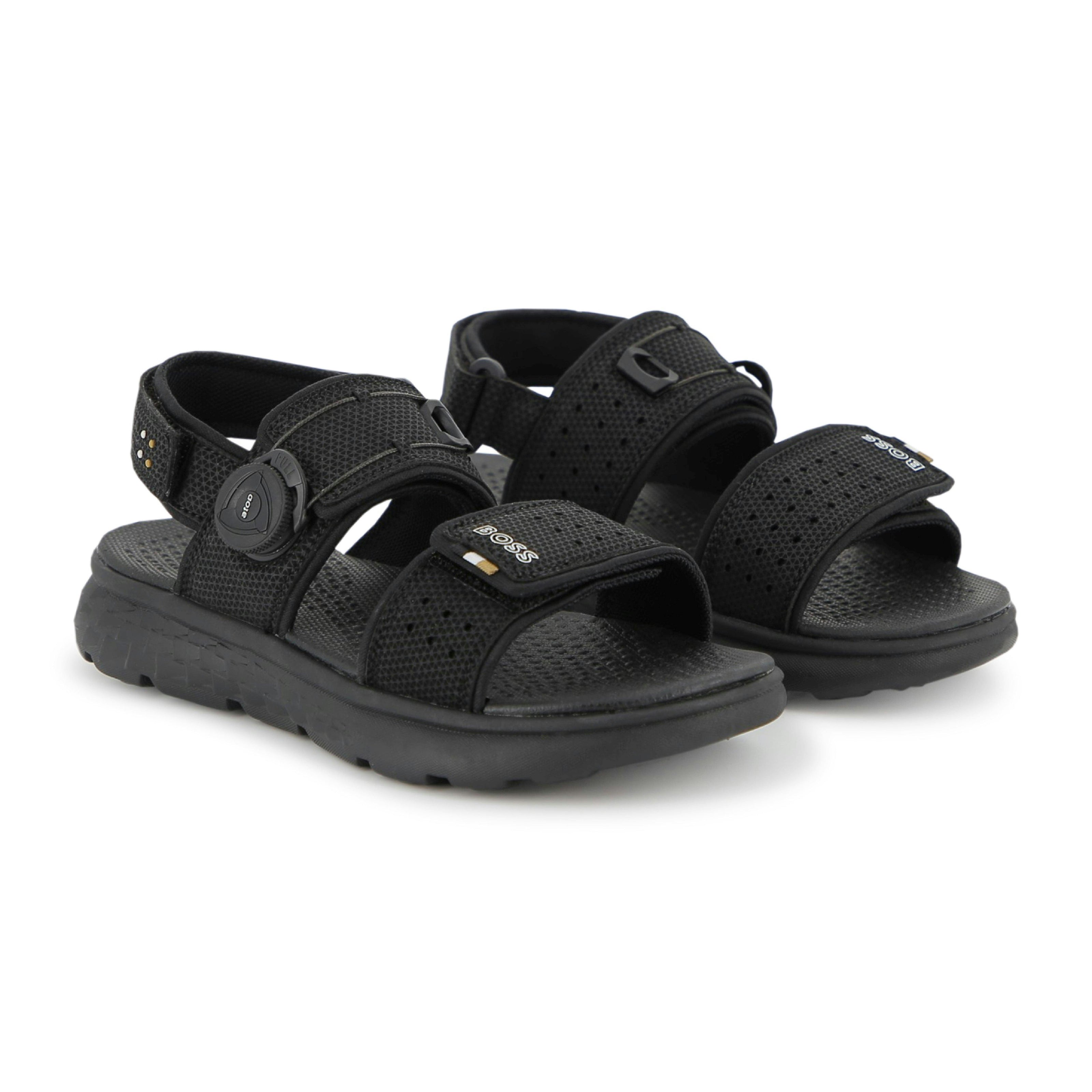 Black BOSS Sport Sandals