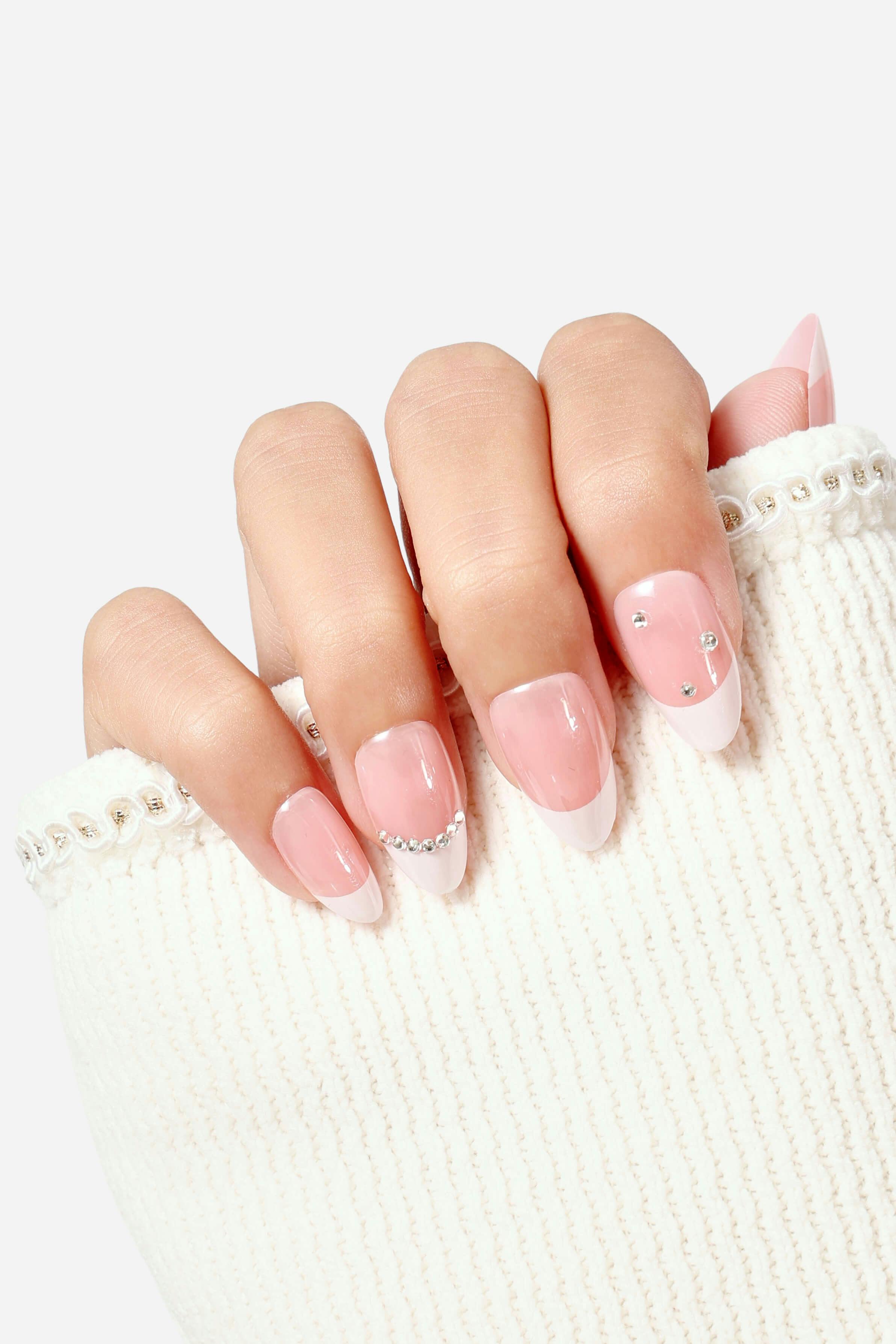 French But Make It Fabulous - Short Almond Press-On Nails