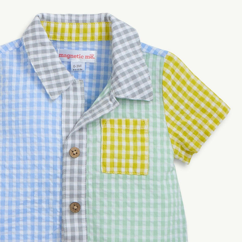 Magnetic Boys Collar Romper