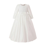 White Marindel Lace & Tulle Dress